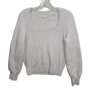 Madewell Women's Small Lavender Melwood Square Neck Sweater